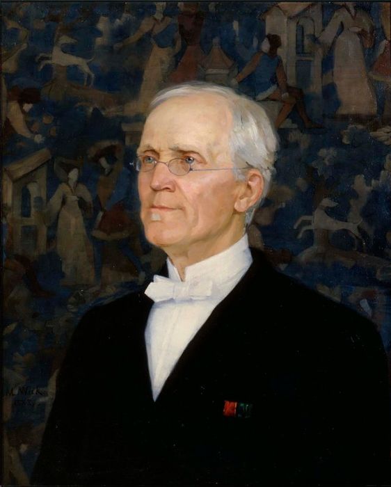Portrait of B. O. Schauman by Maria Wiik,A3(16x12")Poster