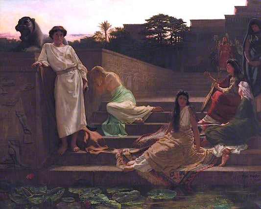 by  the Waters of Baby lon, vintage artwork by Thomas Bowman Garvie, 12x8" (A4) Poster