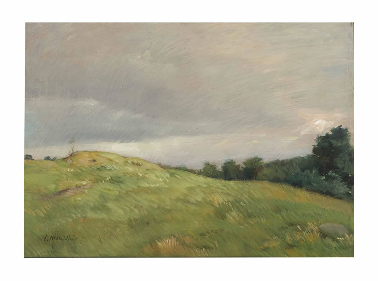 Connecticut Hilltops, vintage artwork by Julian Alden Weir, 12x8" (A4) Poster