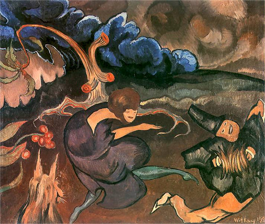 Composition with the dancer, vintage artwork by Stanislaw Witkiewicz, 12x8" (A4) Poster