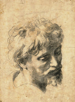 Head of a Young Apostle, vintage artwork by Raphael, A3 (16x12") Poster Print