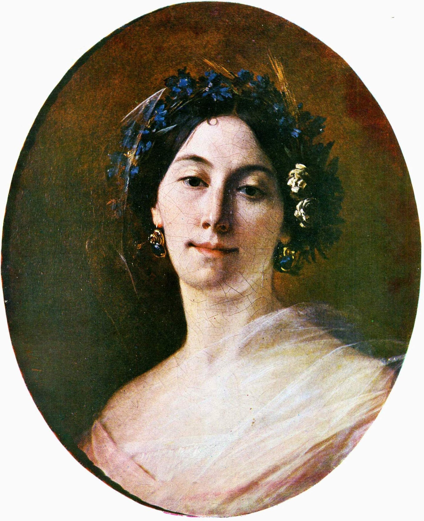 Portrait of P.S. Petrovskaya, vintage artwork by Nikolai Lavrov, A3 (16x12") Poster Print