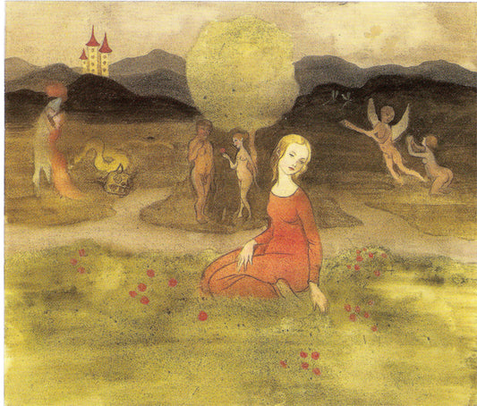 Love Dreams, vintage artwork by Ivar Arosenius, 12x8" (A4) Poster