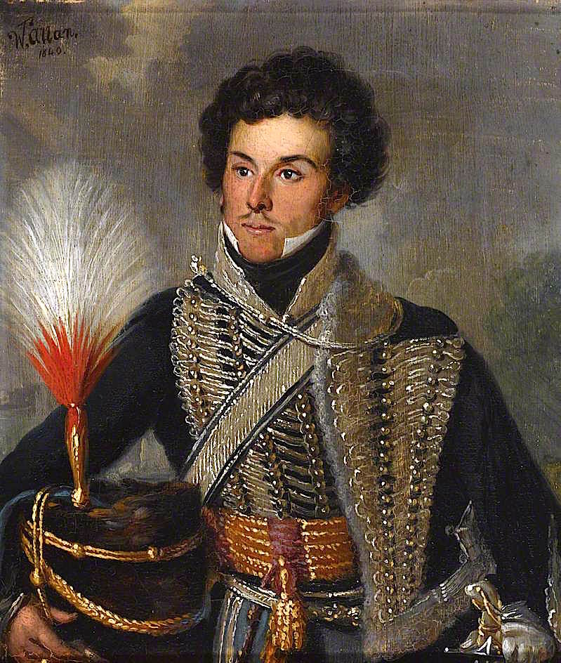 An Officer of the 18th Regiment of (Light) Dragoons (Hussars), c.1815, vintage artwork by Sir William Allan, 12x8" (A4) Poster