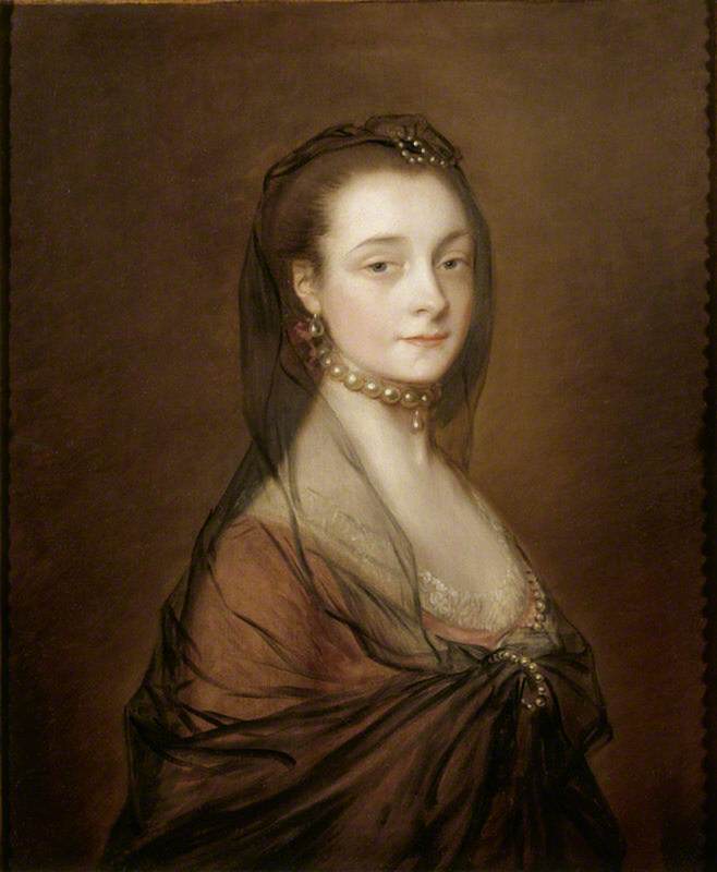 Elizabeth Cowper, vintage artwork by Thomas Gainsborough, 12x8" (A4) Poster