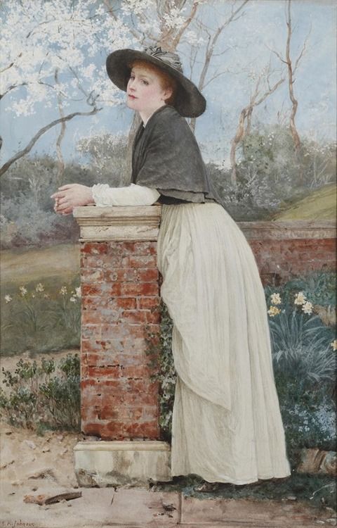 Waiting For Spring, vintage artwork by Edward Killingworth Johnson, 12x8" (A4) Poster