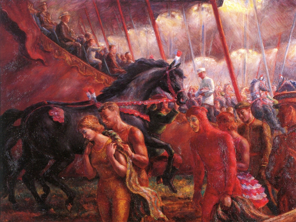The Runway, vintage artwork by John Steuart Curry, 12x8" (A4) Poster