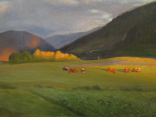 View from Vavga, vintage artwork by Halfdan Egedius, 12x8" (A4) Poster