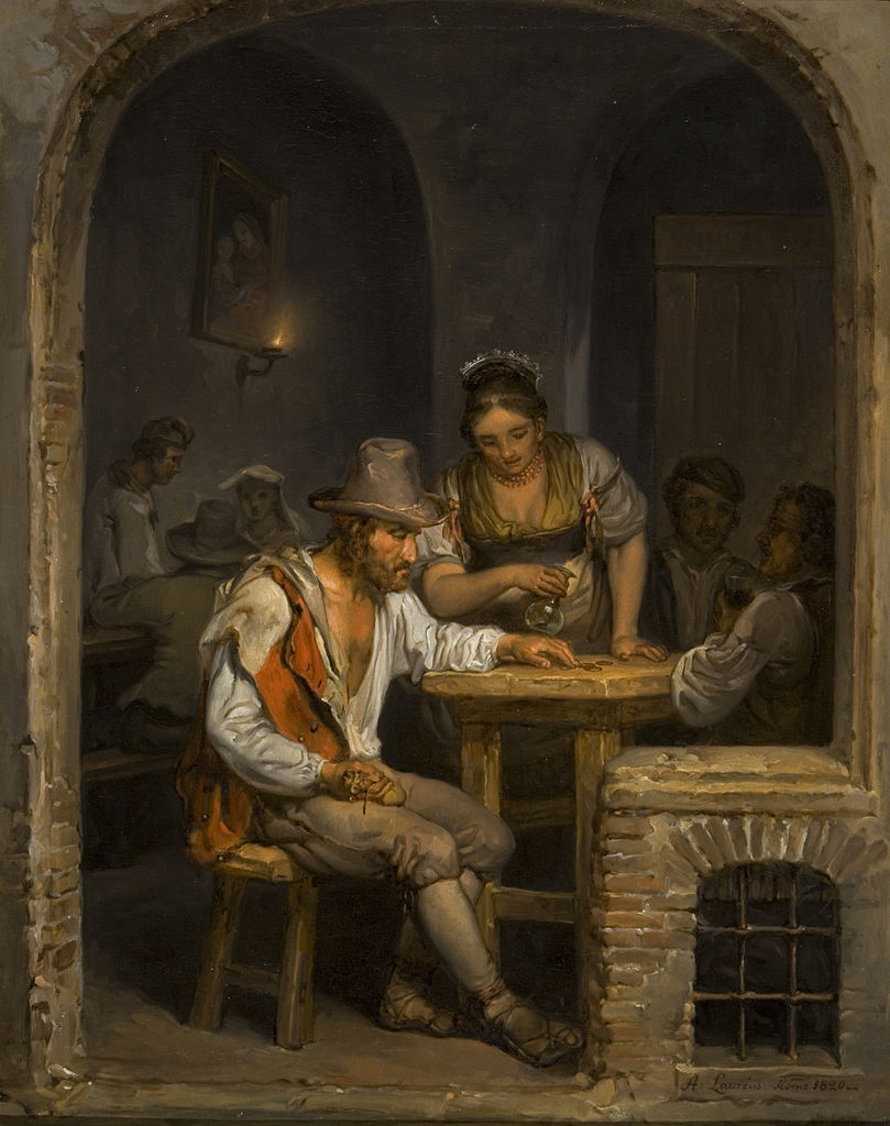 Roman Osteria, vintage artwork by Alexander Laureus, 12x8" (A4) Poster