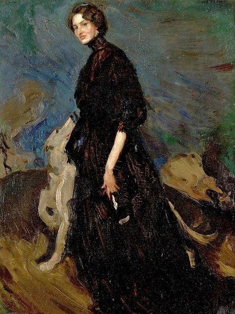 Study for Althea, vintage artwork by George W. Lambert, 12x8" (A4) Poster