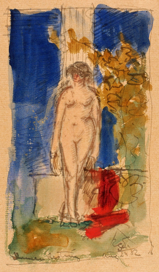 Dancer Resting, vintage artwork by Charles Walter Stetson, 12x8" (A4) Poster