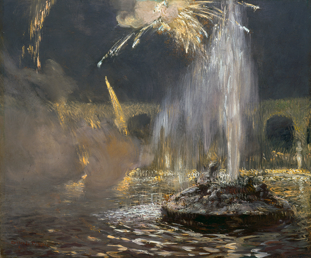 Fete de nuit, vintage artwork by Gaston La Touche, 12x8" (A4) Poster