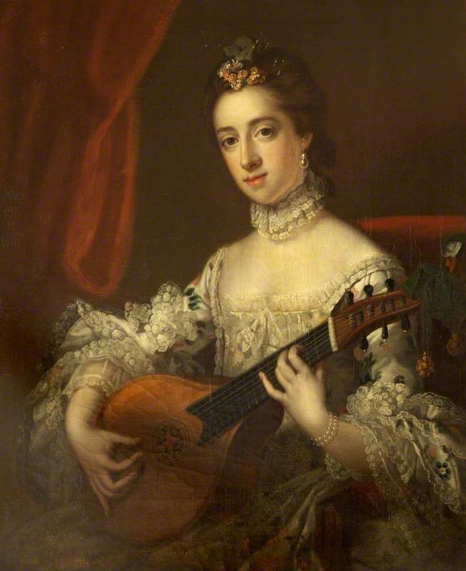 Mrs Anne Hoare, vintage artwork by Samuel Woodforde, 12x8" (A4) Poster