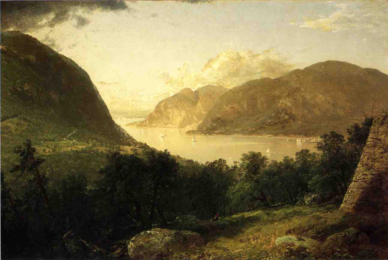 Hudson River Scene, vintage artwork by John Frederick Kensett, A3 (16x12") Poster Print