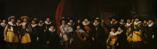 Company of Captain Jacob Simonsz. de Vries and Lieutenant Dirck de Graeff, vintage artwork by Thomas de Keyser, 12x8" (A4) Poster