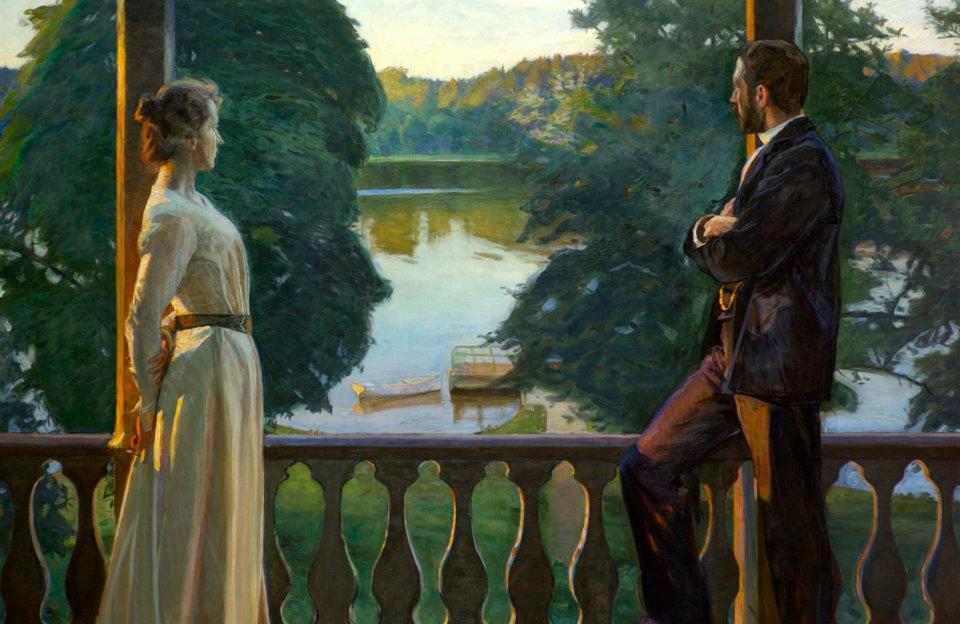 Nordic Summer Evening by Richard Bergh,A3(16x12")Poster
