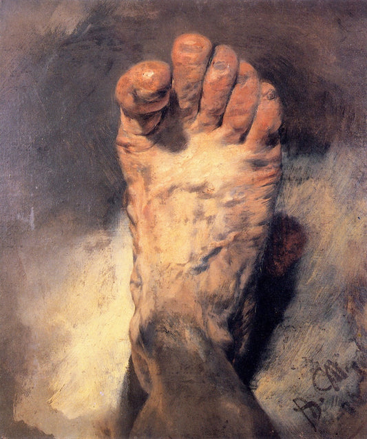 The Artist's Foot, vintage artwork by Adolph von Menzel, A3 (16x12") Poster Print