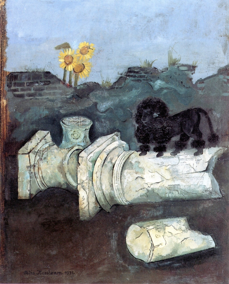 Black Poodle by Felix Nussbaum,16x12(A3) Poster