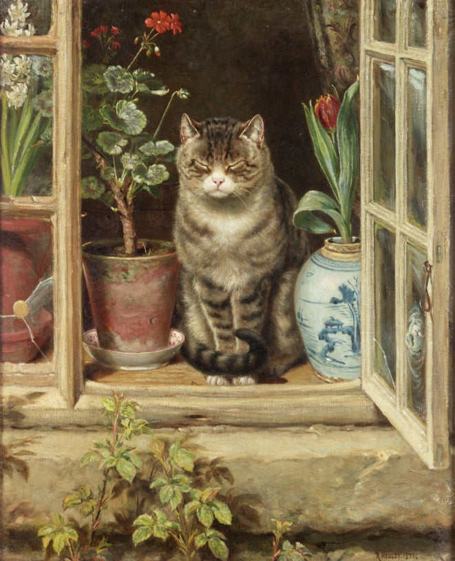 Blinking in the Sun, vintage artwork by Ralph Hedley, 12x8" (A4) Poster