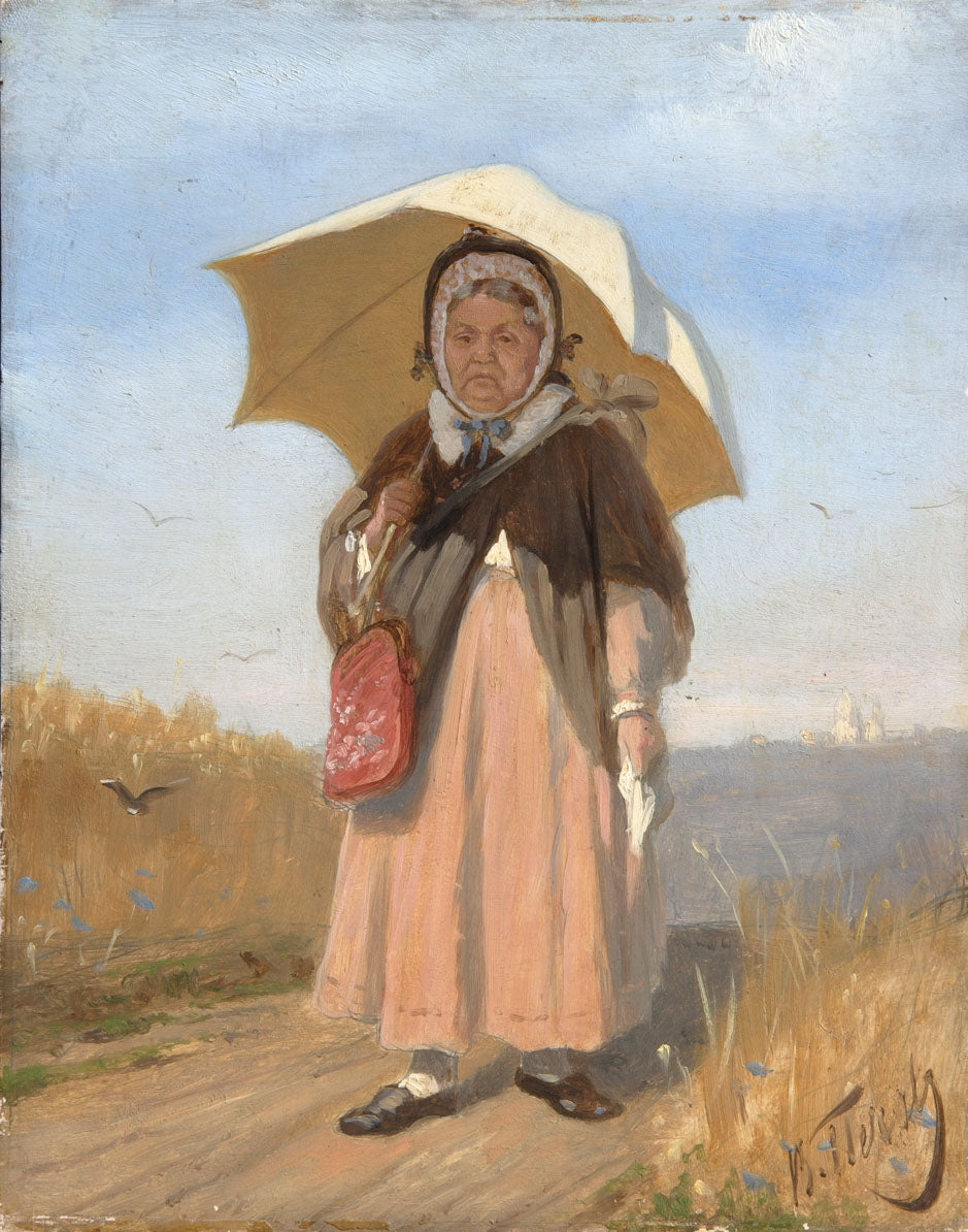 Going to the Monastery, vintage artwork by Vasily Grigoryevich Perov, 12x8" (A4) Poster