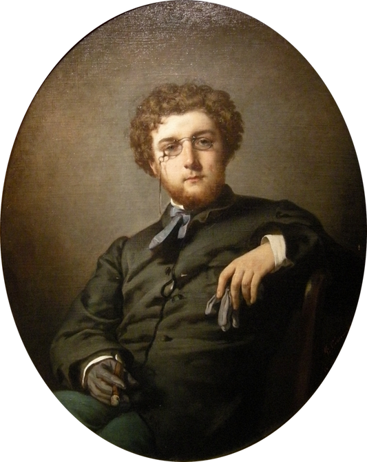 Georges Bizet, vintage artwork by Felix-Henri Giacomotti, 12x8" (A4) Poster