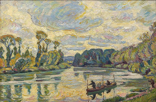 The Seine at Vernon, vintage artwork by Pierre Laprade, 12x8" (A4) Poster