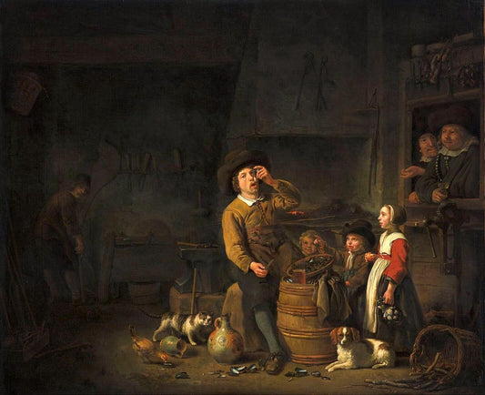 The Mussel Eater, vintage artwork by Aelbert Cuyp, 12x8" (A4) Poster