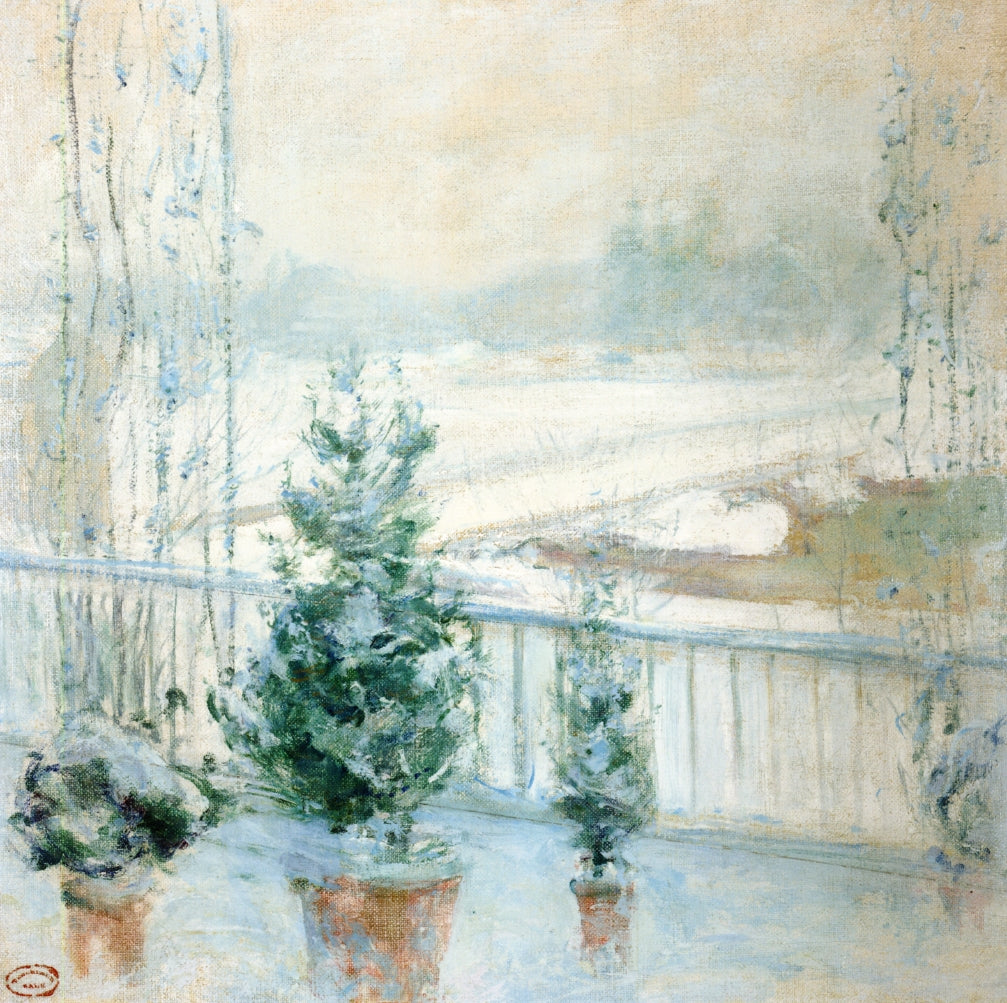 Balcony in Winter by John Twachtman,A3(16x12")Poster