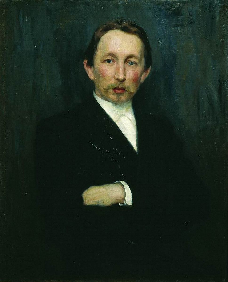 Portrait of Painter Apollinari Vasnetsov, vintage artwork by Nikolai Dmitrievich Kuznetsov, 12x8" (A4) Poster