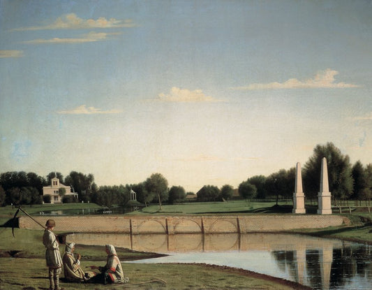The Dam at Spasskoye Estate, vintage artwork by Grigory Soroka, 12x8" (A4) Poster
