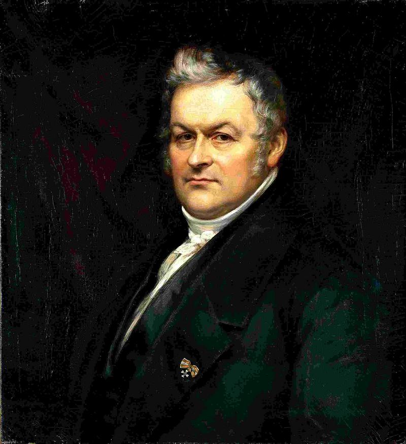 Portrait of Etienne Frederic Barez, vintage artwork by Carl Joseph Begas, A3 (16x12") Poster Print