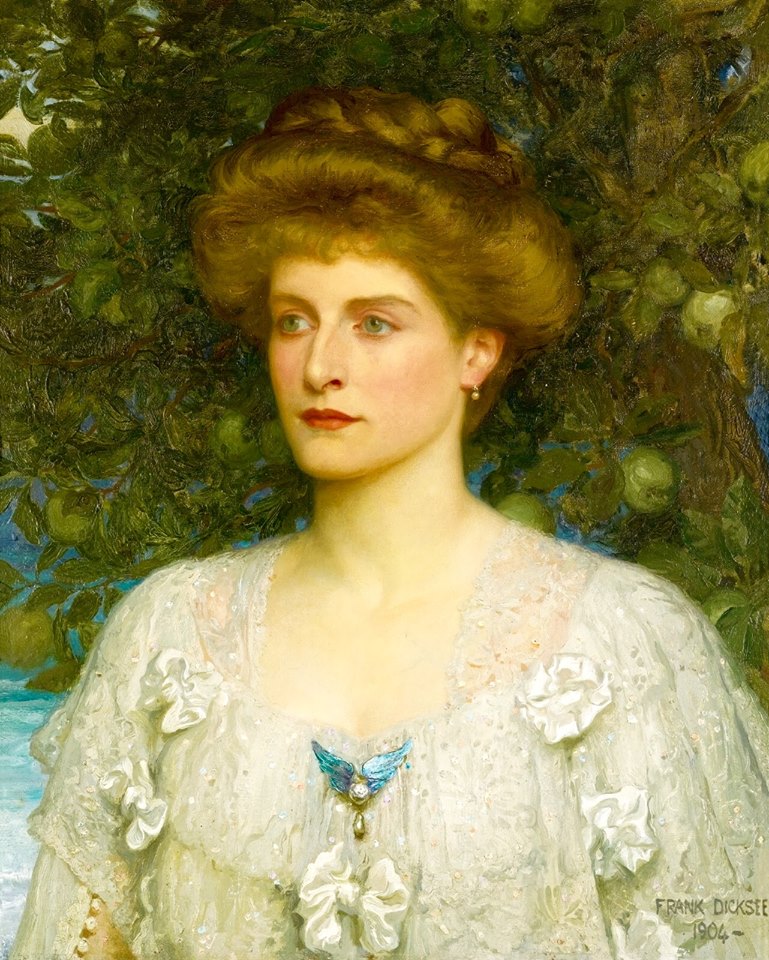 Portrait of Susannah Pearson, vintage artwork by Sir Francis Bernard (Frank) Dicksee, 12x8" (A4) Poster