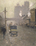 Oxford Road, vintage artwork by Pierre Adolphe Valette, 12x8" (A4) Poster