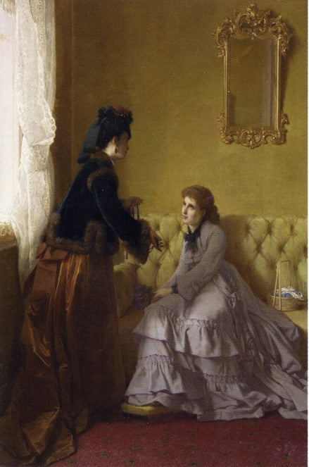 The Unexpected Gift, vintage artwork by Frans Verhas, 12x8" (A4) Poster