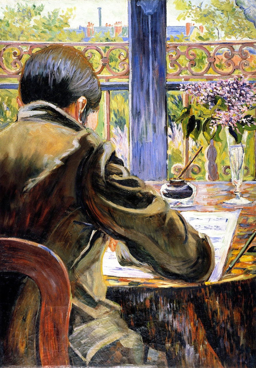 Asnieres Study: Charles Torquet Seen from Behind, vintage artwork by Paul Signac, 12x8" (A4) Poster