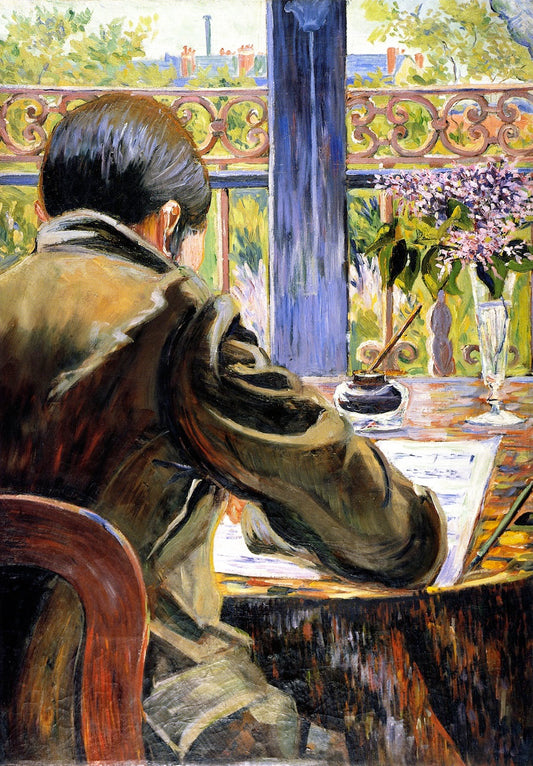 Asnieres Study: Charles Torquet Seen from Behind, vintage artwork by Paul Signac, 12x8" (A4) Poster