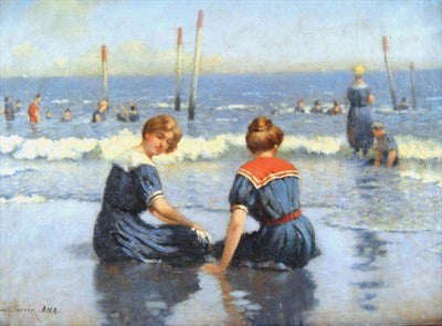 At the Shore by Frank Russell Green,A3(16x12")Poster