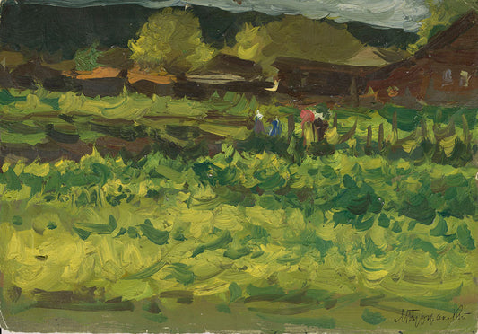 Summer Day in the Garden by Leonard Turzhansky,16x12(A3) Poster