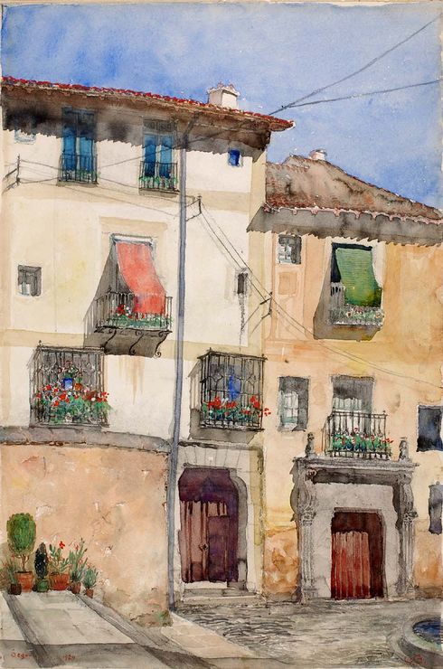 Old House at Segovia, Spain by Cass Gilbert,A3(16x12")Poster