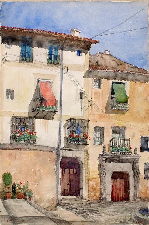 Old House at Segovia, Spain by Cass Gilbert,A3(16x12