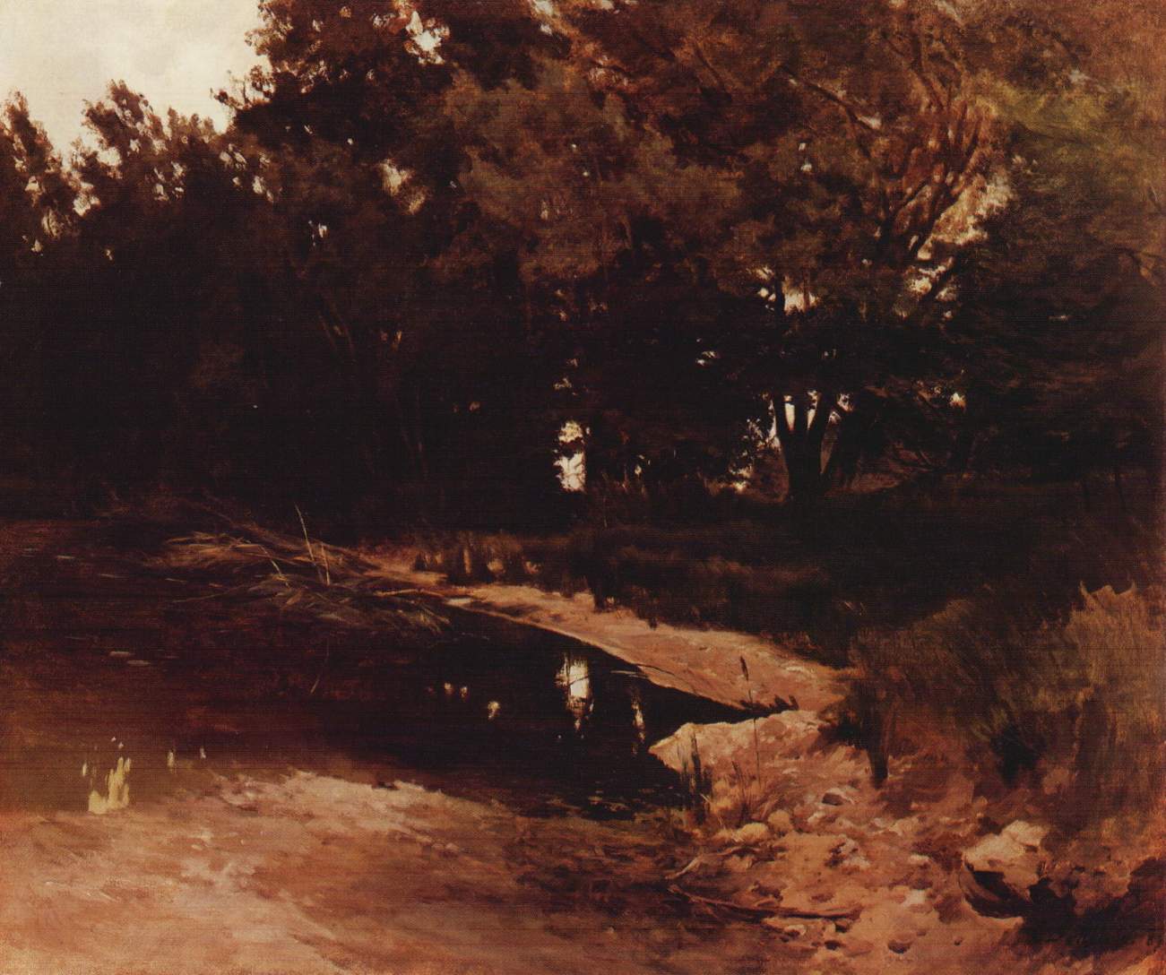 Waldsee, vintage artwork by Carl Eduard Schuch, 12x8" (A4) Poster