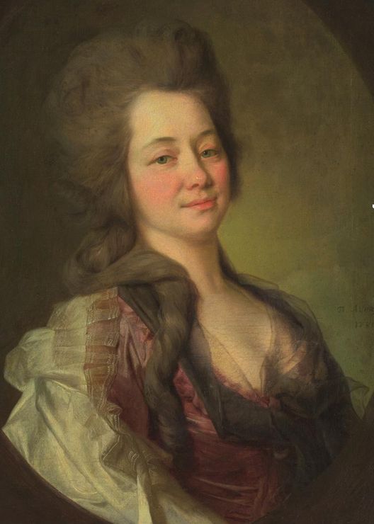 Portrait of M.A. Lvova, vintage artwork by Dmitry Levitsky, 12x8" (A4) Poster