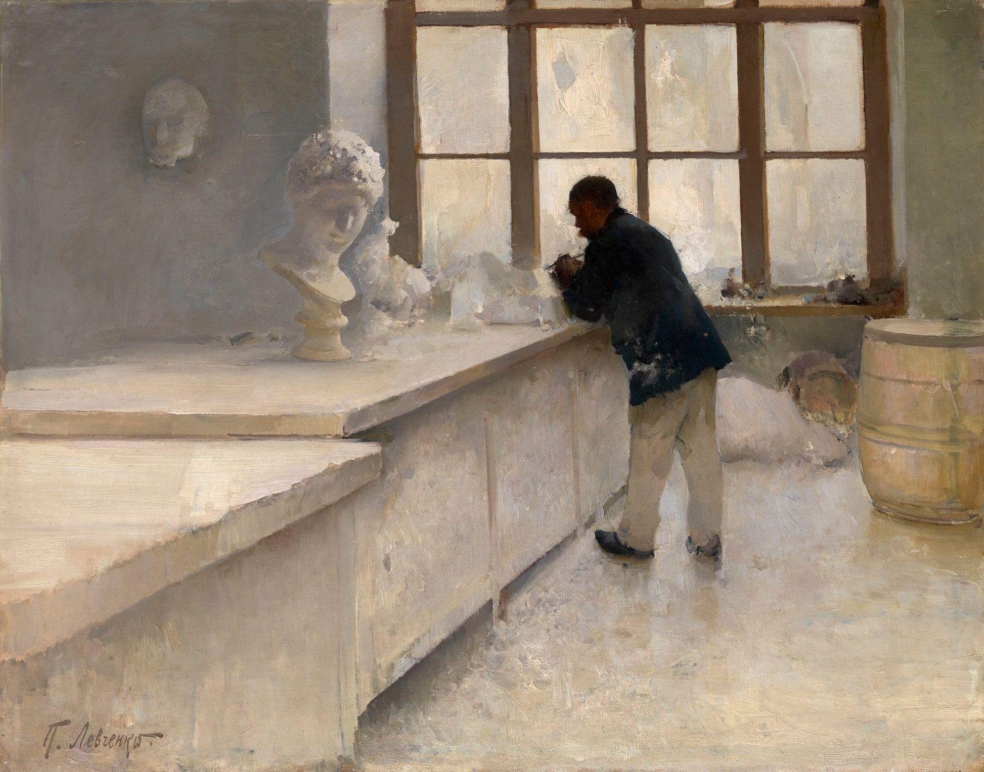 The Sculptor in his Studio by Piotr Levchenko,A3(16x12")Poster