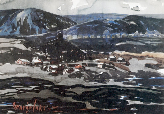 Coal Mining Town by George Luks,A3(16x12")Poster