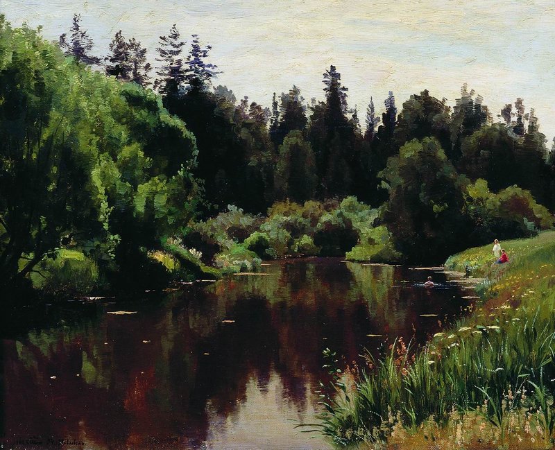 Pond in Pavlovsk by Iosif Krachkovsky,A3(16x12")Poster