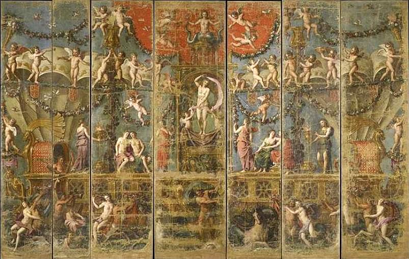The Triumph of Venus, vintage artwork by Noël Coypel I, 12x8" (A4) Poster