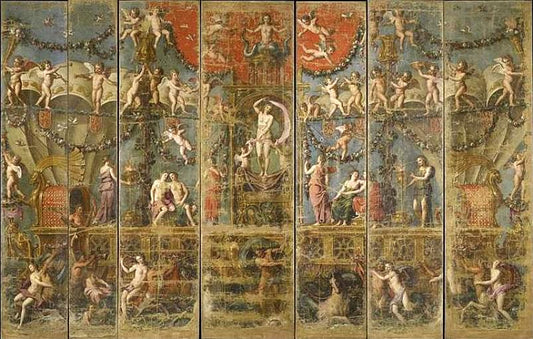 The Triumph of Venus, vintage artwork by Noël Coypel I, 12x8" (A4) Poster