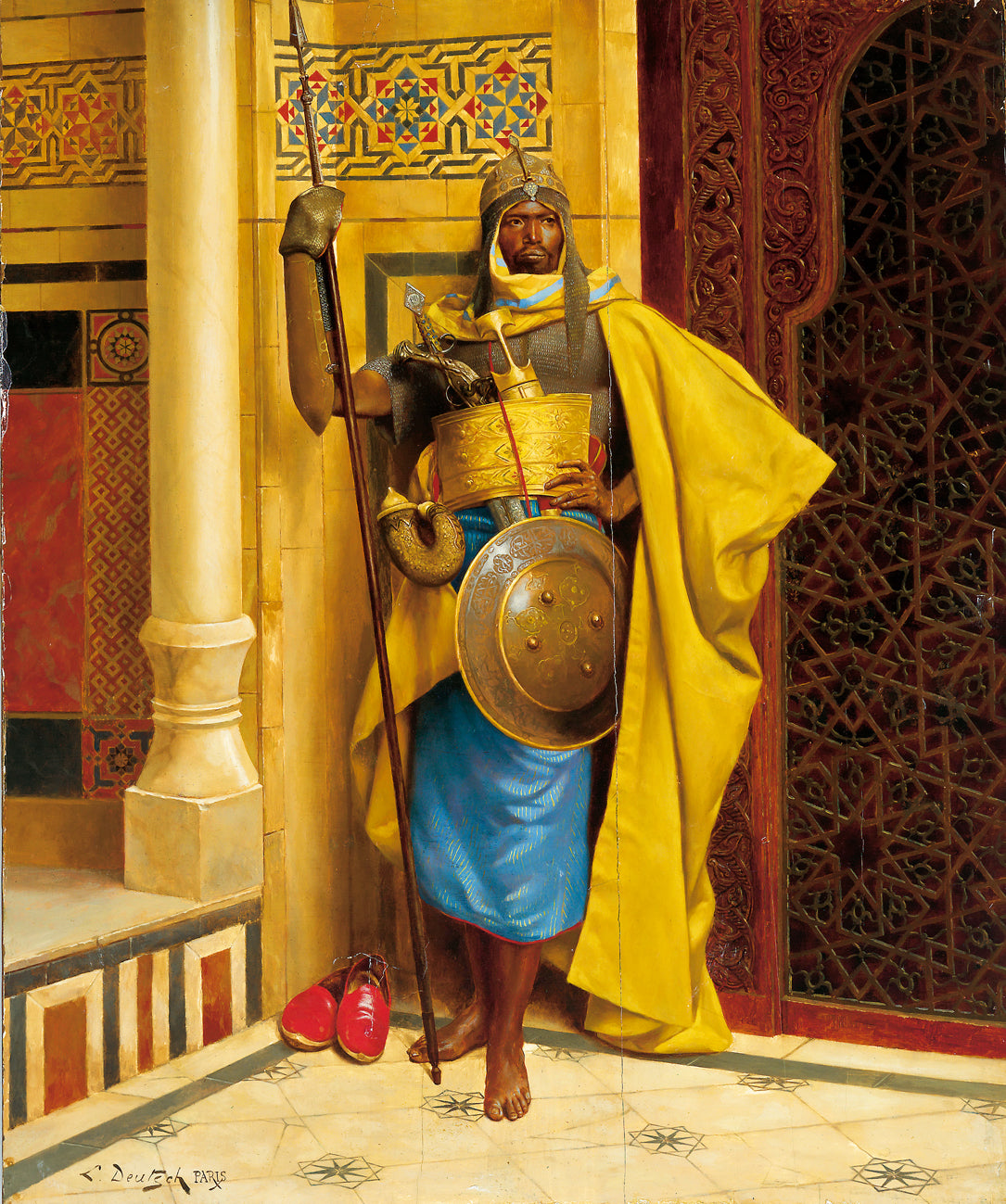 The Nubian Palace Guard by Ludwig Deutsch,A3(16x12")Poster