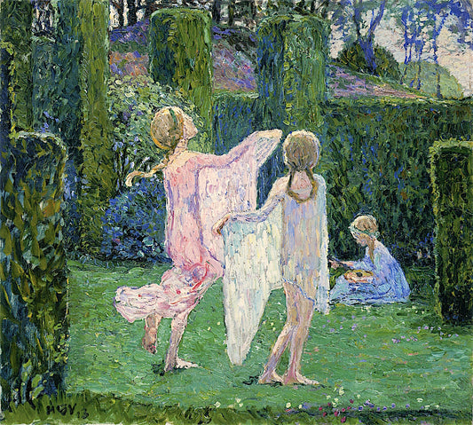 Children at play by Johann Heinrich Vogeler,16x12(A3) Poster