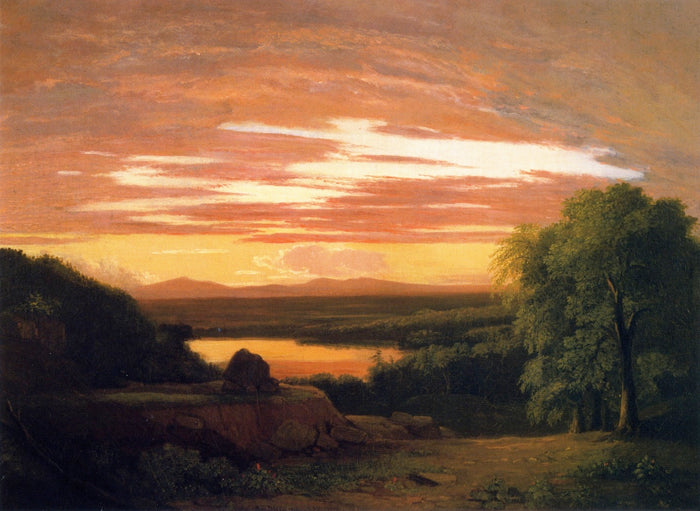 Landscape Sunset, vintage artwork by Asher Brown Durand, A3 (16x12